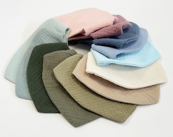 Baby bib waterproof, Muslin bandana bibs, Baby boy burp cloth - 100% organic baby cotton
