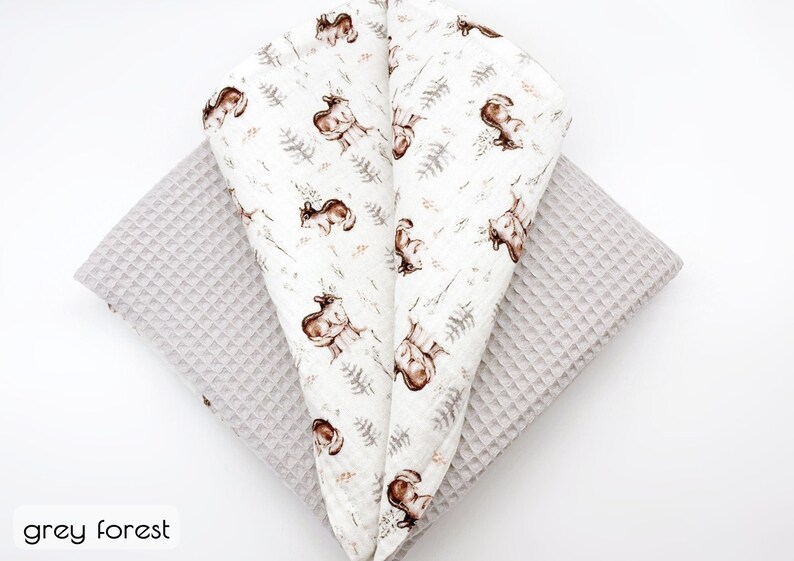 Waffle Baby Blanket Personalised Baby Wrap Organic Swaddle Etsy UK