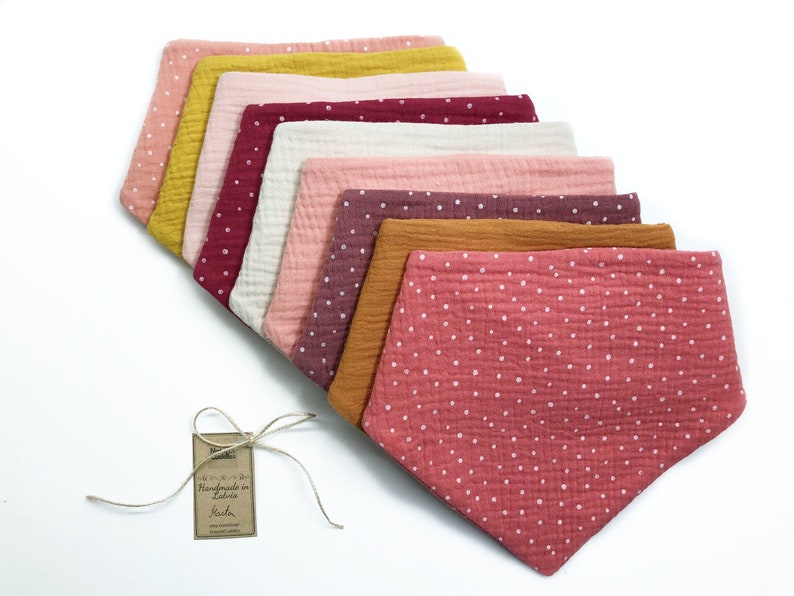 Waterproof Dribble bibs Baby Bandana bibs Baby burp clothes Organic Baby shower gift Muslin bibs Soft cotton and Waterproof Super absorbent