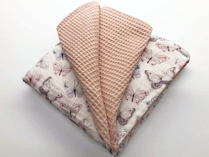 Waffle Baby Blanket - Mauve Ditsy main image 0