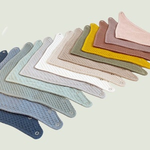 Must have baby drool bibs. Absorbent 3 layer bandana waffle bibs from organic cotton. image 8