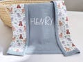 Organic Cotton Baby Blanket with Name - Lightweight & Personalized Waffle Blanket, Personalized Baby blanket, Unique Baby boy gift product logo