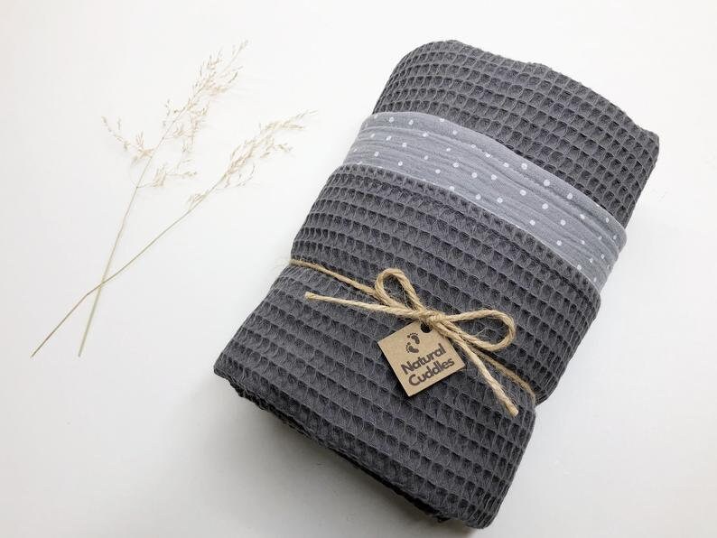 Waffle Baby Blanket Muslin Swaddle Blanket Baby Swaddle Etsy