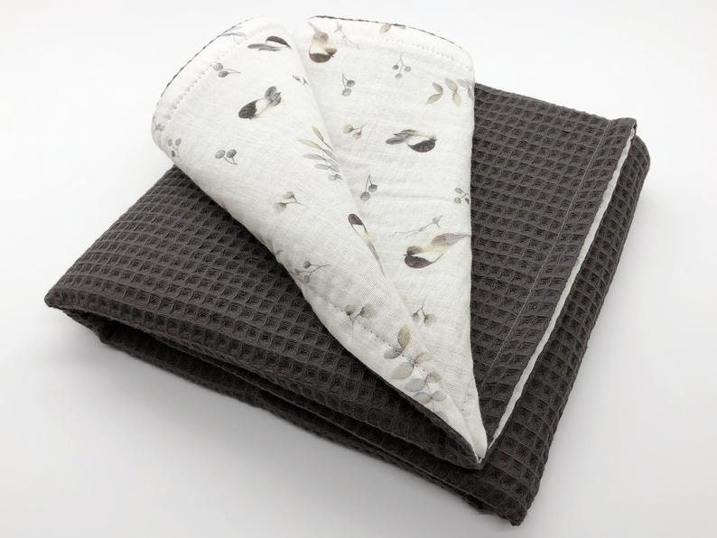 Waffle blanket Baby Blanket Boy Organic muslin blanket