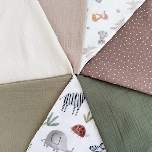 Colchoneta impermeable de viaje - Cambiador orgánico para bebé - Pañales reutilizables de muselina y felpa de algodón - Protector de colchón - Ropa de cama de muselina para bebé