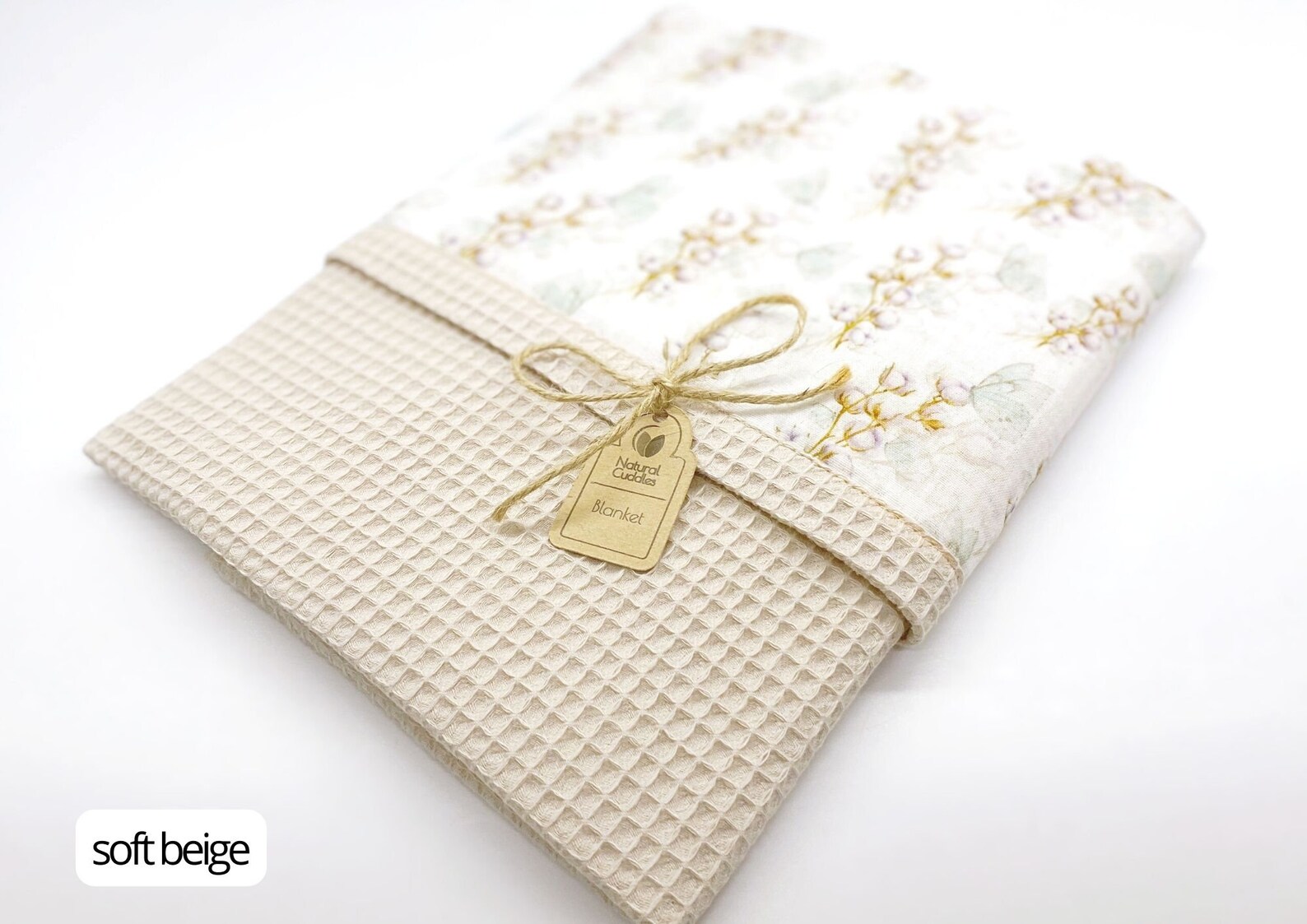 Natural Baby Blanket Organic Cotton Blanket Personalised Baby Etsy