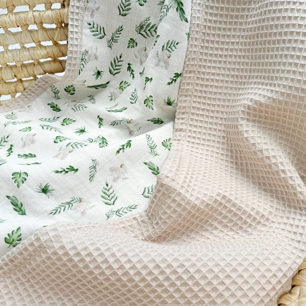 Bio-Baumwolle Neugeborene Decke, personalisierte Decke für Babys, Name offenbaren Decke, weiches neutrales Babygeschenk, Weihnachtsbabygeschenk, Babywrap