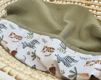 Personalized Baby Blanket – 100% Organic Cotton Baby Swaddle, Lightweight Baby Boy Blanket, Baby Shower Gift, Woodland Baby Blanket