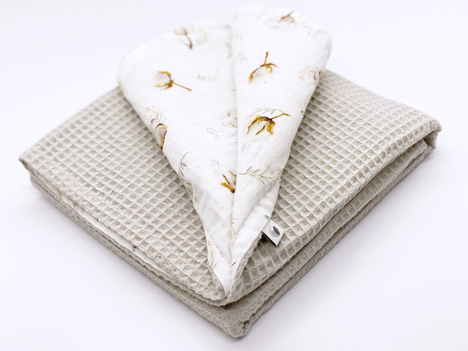 Waffle baby blanket embroidered Baby receiving blanket Etsy