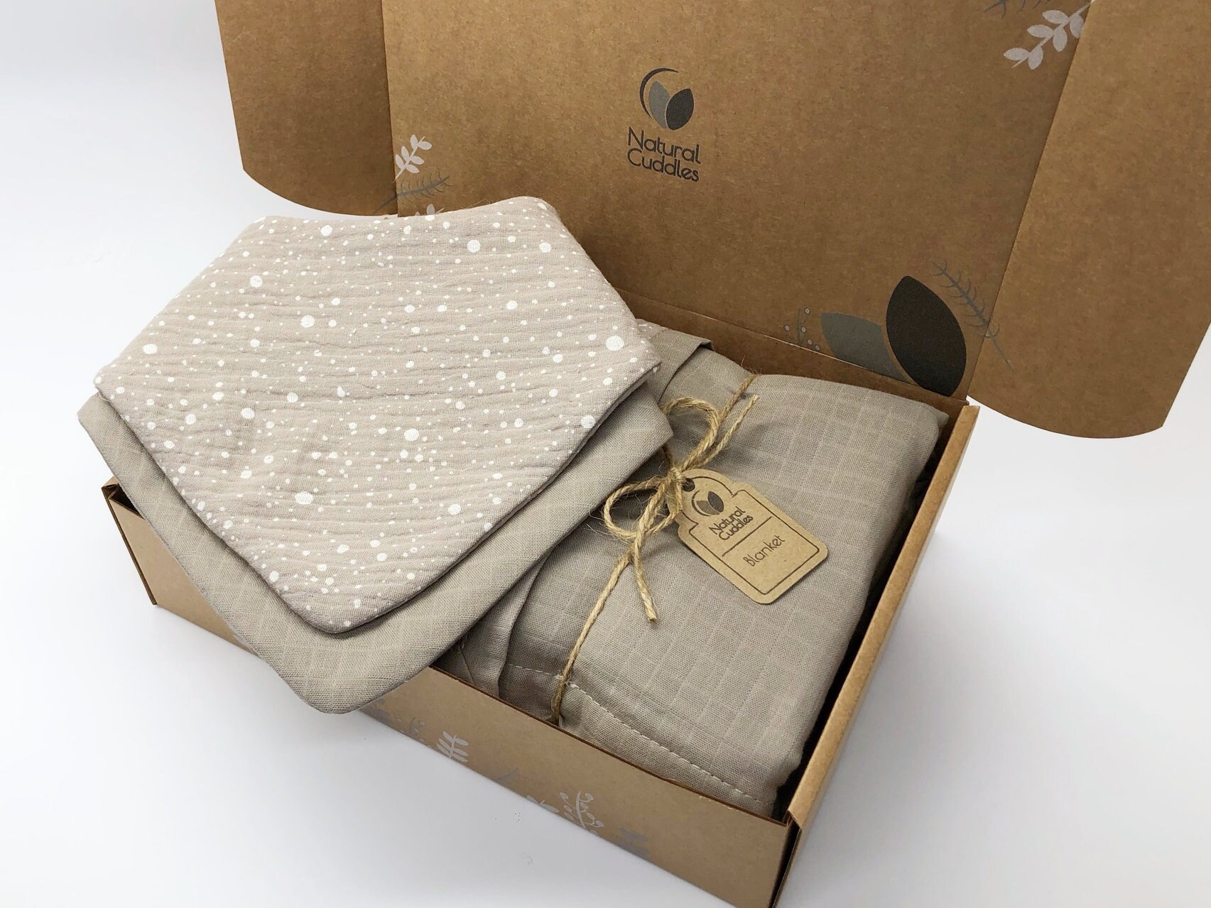 Organic newborn gift unisex baby blanket baby bib 100 Etsy