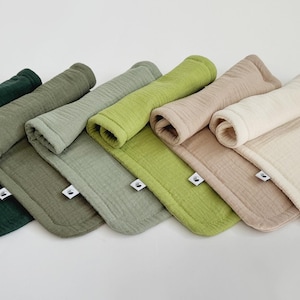 Three-layered burp Cloths, Burp Rags, Organic Cotton Burp Cloths, Baby Shower Gift, Feeding Cloths, New Parent Gift, Useful Baby Gift