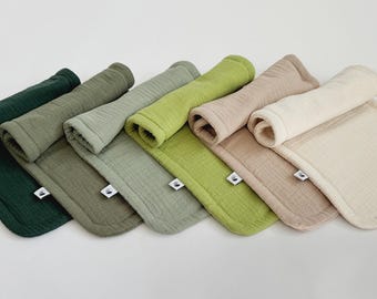 Linges de toilette 3 épaisseurs, Lingettes de toilette en coton bio, Cadeau baby shower, Lingettes pour biberon, Cadeau pour un nouveau parent, Cadeau de bébé utile