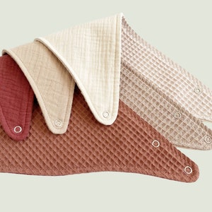 Must have baby drool bibs. Absorbent 3 layer bandana waffle bibs from organic cotton. image 3