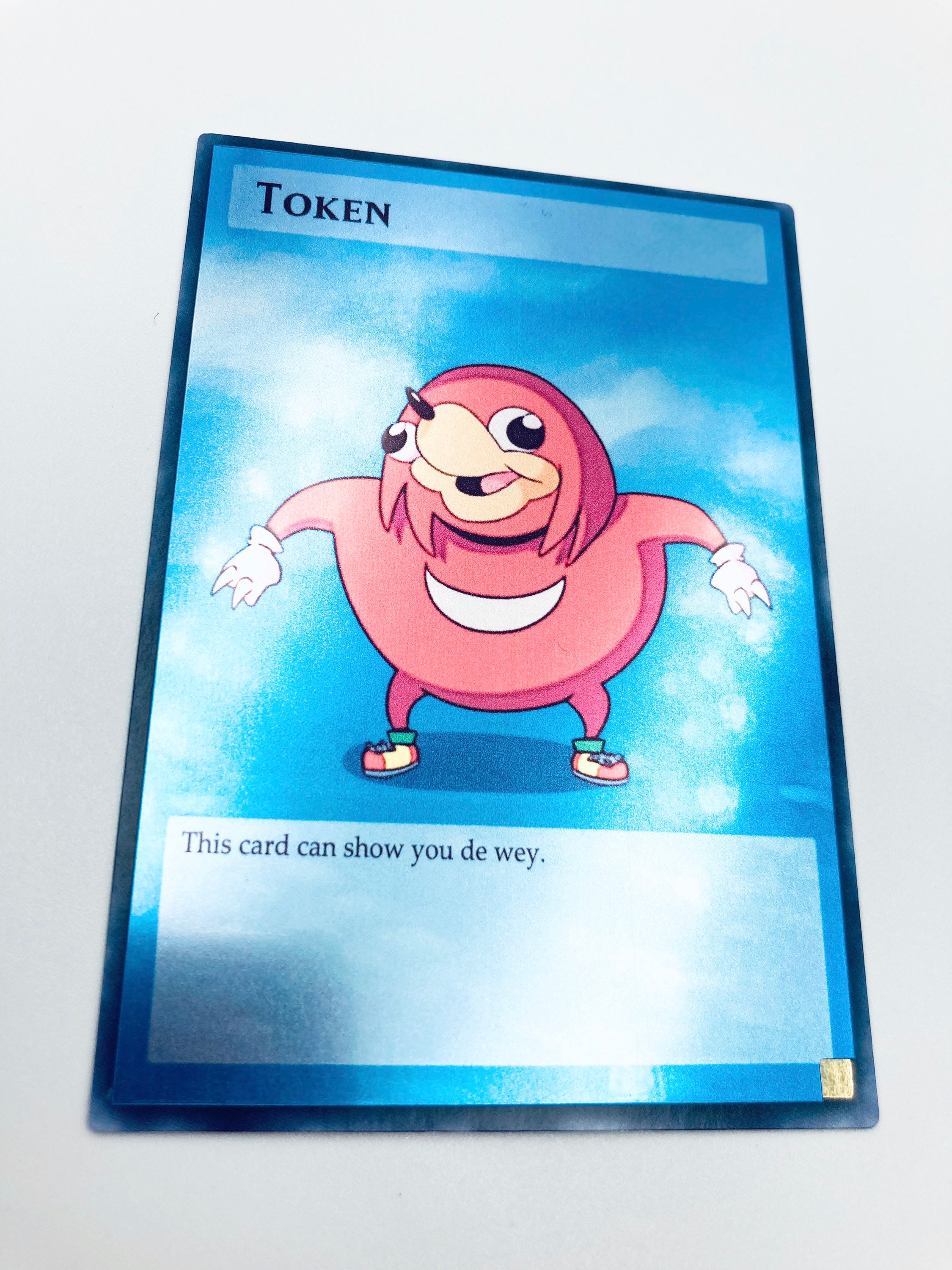 Knuckles Meme Yugioh Custom Made Foil Full Art Token Card Etsy