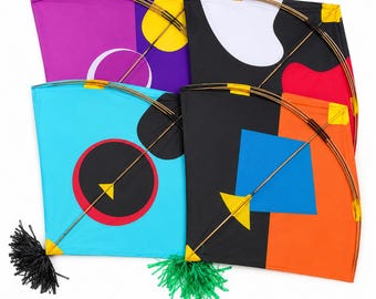 Paper Kite 25 Pack, Bamboo Frame, Kite Festival Supplies