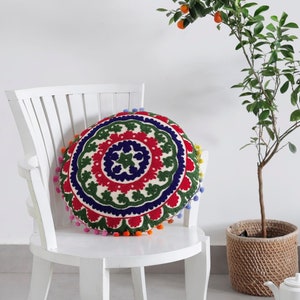 Beautiful Suzani embroidered  cushion cover cotton vintage cushion cover home decorative cushion covers...