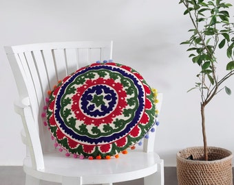 Beautiful Suzani embroidered  cushion cover cotton vintage cushion cover home decorative cushion covers...