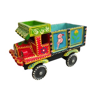 Handgemaltes hölzernes indisches LKW-Dekor-Kunst-Eid Diwali Geschenk und für Ereignisdekoration.