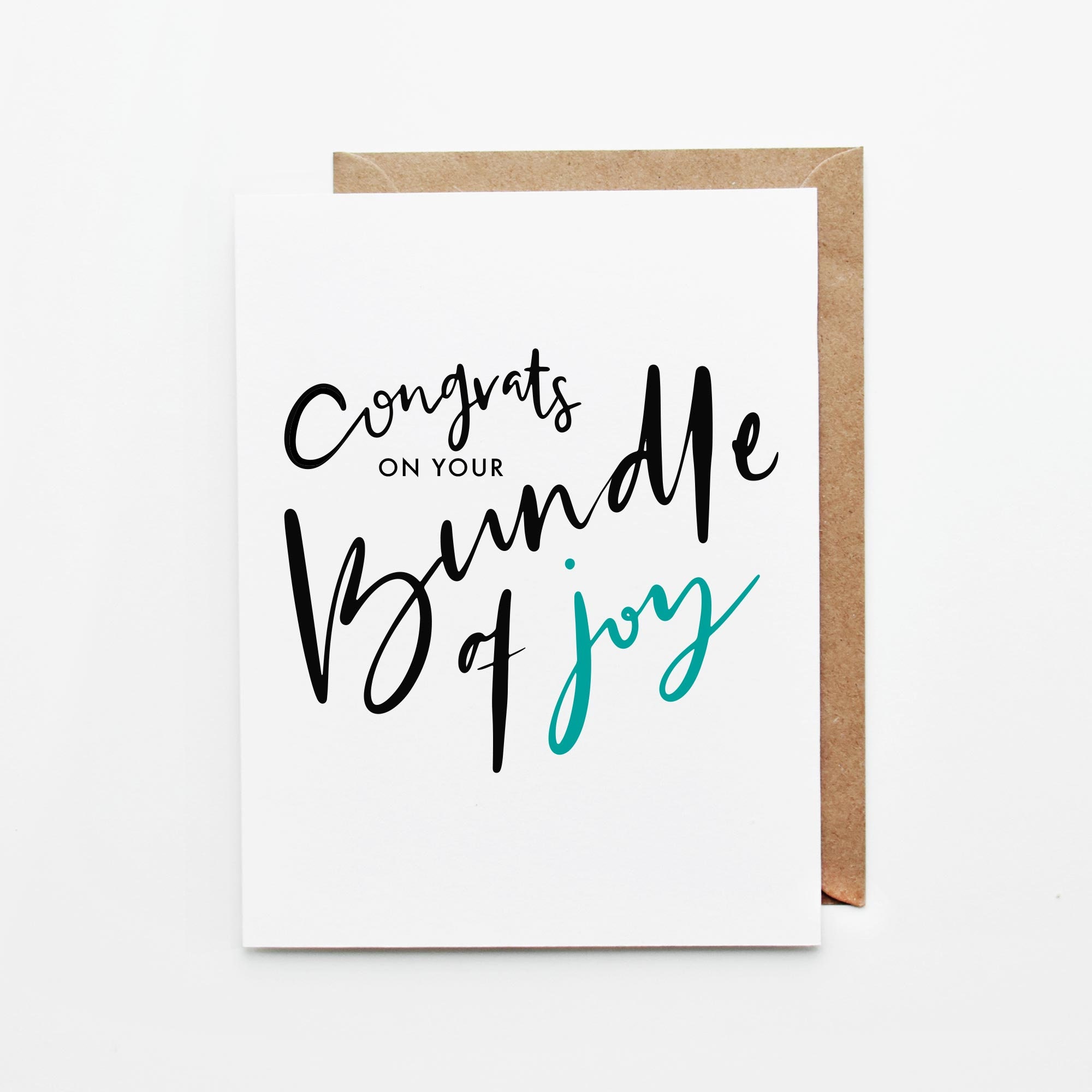 Congrats on your bundle of joy Baby Shower Card Newborn Baby Etsy