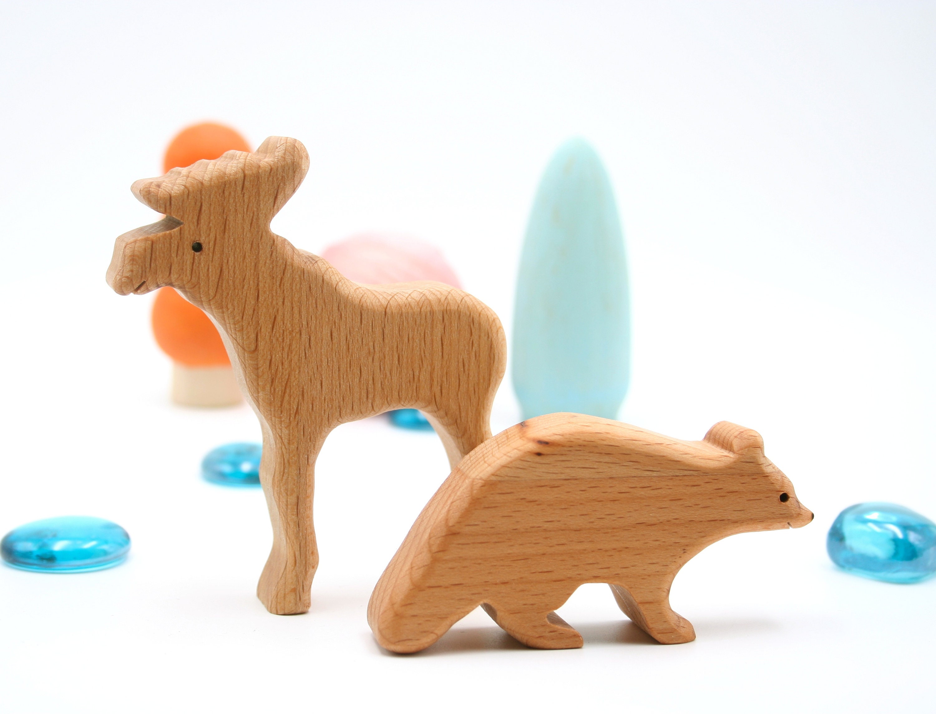 Montessori baby toys wooden toddler toys wooden animal toy Etsy