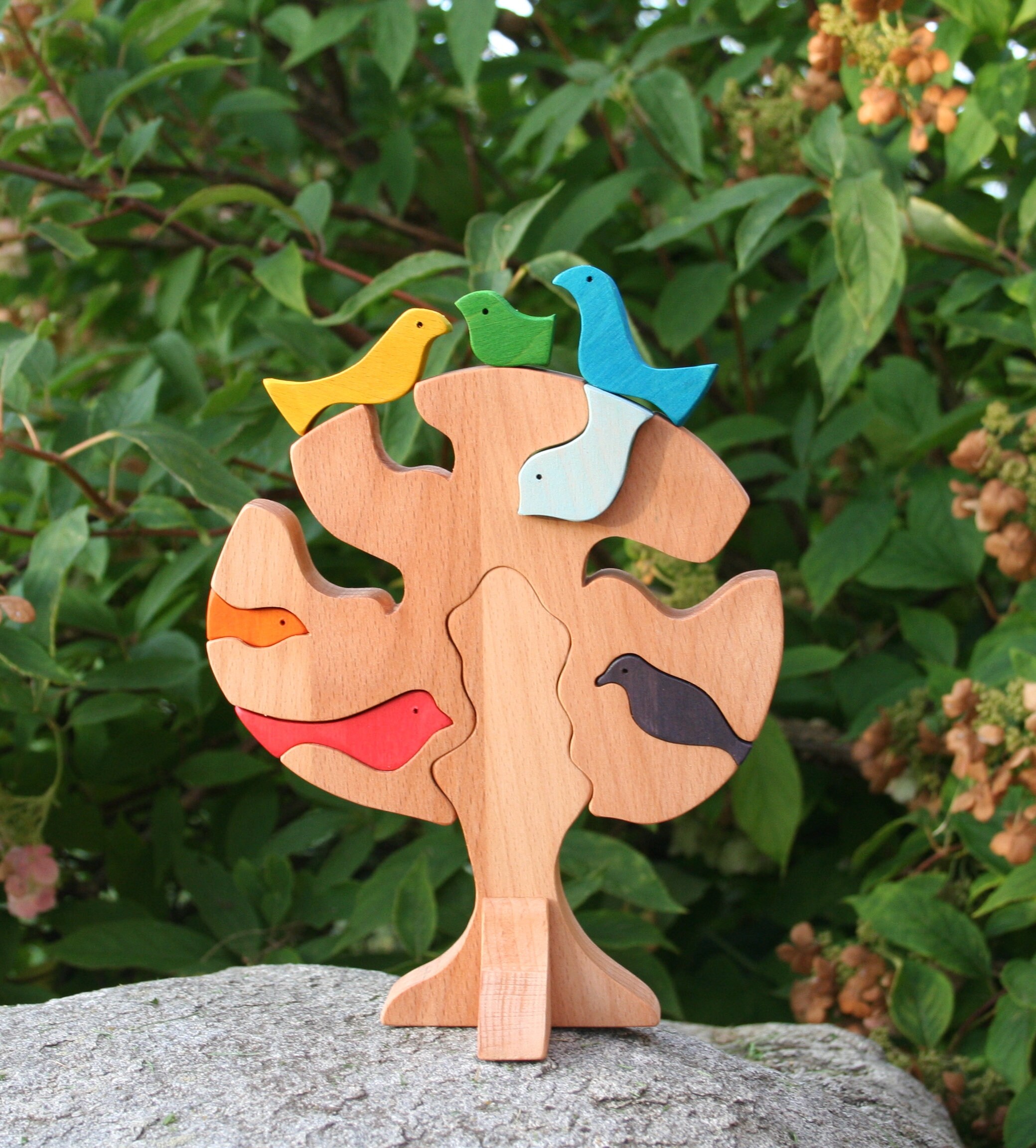 Wooden Tree Toy Puzzle Montessori and Waldorf Toys Toddler Etsy