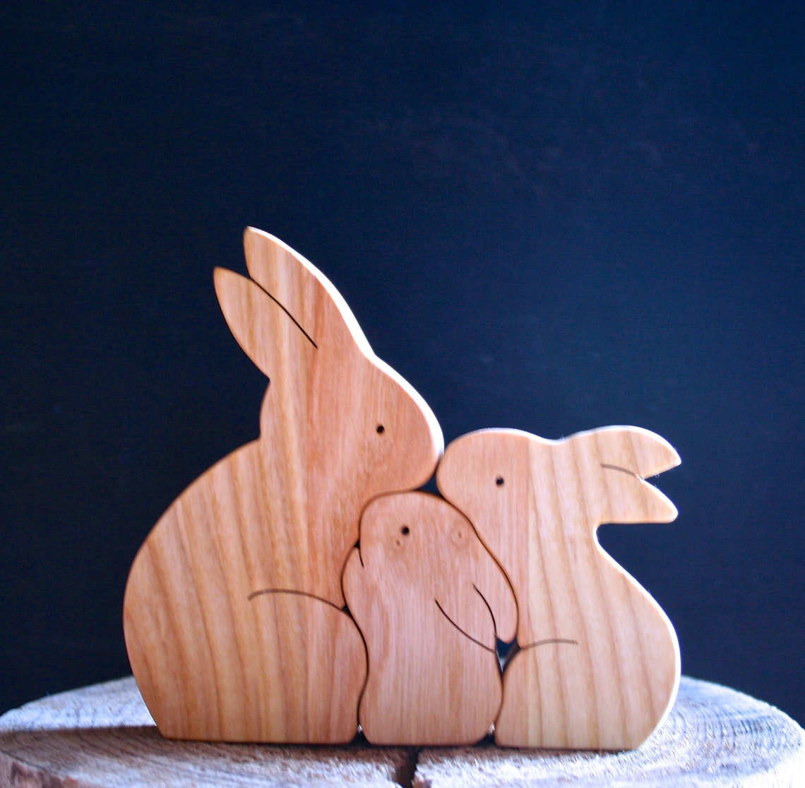 Easter bunny wooden toys easter gift montessori baby Etsy