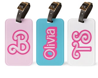 Custom Luggage Tag Malibu, Monogram Luggage Tag, Personalized Luggage Tag, Bridesmaid Proposal Box Gift Ornament for Travel, Wedding Favors