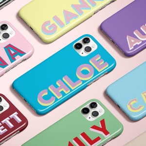 Aangepaste monogram telefoonhoes Gepersonaliseerde beschermende MagSafe mobiele telefoonhoes iPhone 14 13 12 11 SE Cover voor S23 Ultra Pixel 6 7 Y2K Esthetisch
