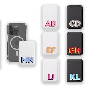 Portafoglio MagSafe personalizzato / Portafoglio iPhone 12/13 con goffratura personalizzata / Pelle sottile / Porta carte MagSafe per iPhone Custodia porta carte