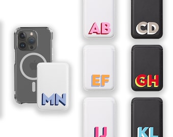 Personalized Vegan Leather MagSafe Wallet: Custom iPhone Card Holder