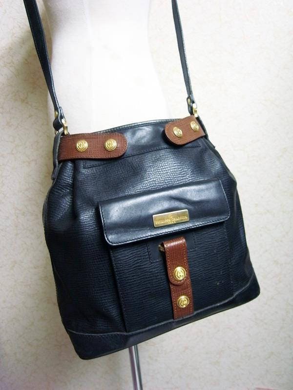 RARE Fiber Street VINTAGE! Philippe Charriol Green leather bag New w/ Dust  Bag