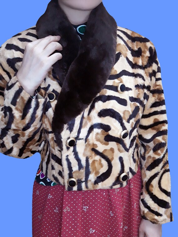 Fiber Street VINTAGE! 1980s 1990s leopard short f… - image 7