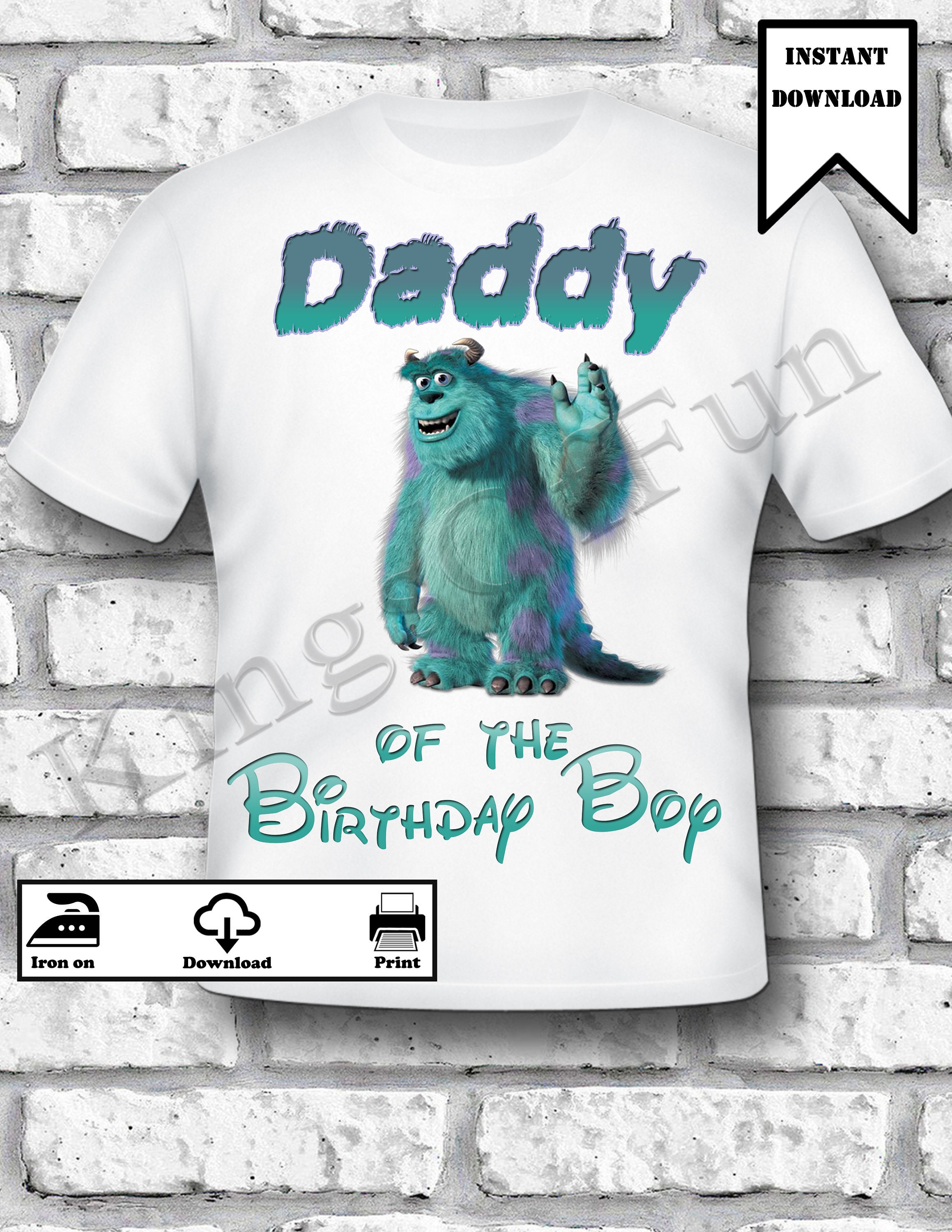 Monsters Inc Shirt Iron On Transfers Image Family Shirt Etsy