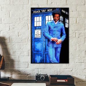 Ncuti Gatwa Doctor Who poster Tardis poster. Doctor Who poster wall art 15th Doctor Who. Doctor Who decoration Original gift idea.