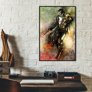 Mandalorian poster Din Djarin The Mandalorian. Home decor Poster Star Wars. Wall art print Star Wars. Living room wall art original gift