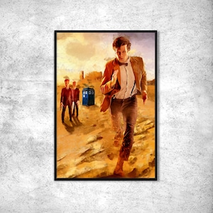 Doctor Who Poster Tardis. Matt Smith Doctor Who Time lord wall art poster . Doctor Who decoration Original gift idea