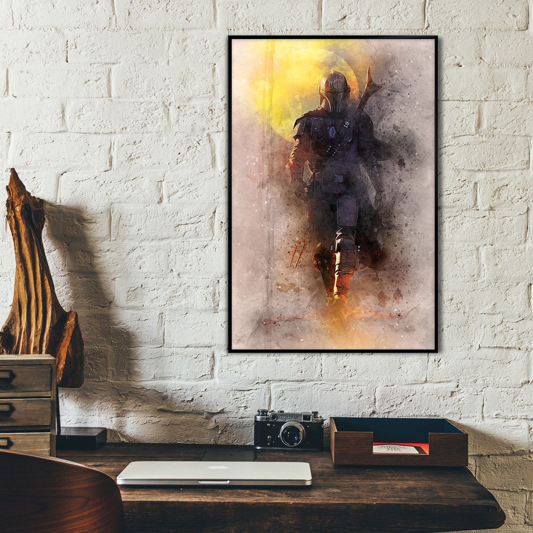 Poster Mandalorian Din Djarin the Mandalorian. Star Wars Poster. Star ...