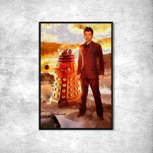 Doctor Who Poster Tardis. David Tennant Doctor Who Time lord wall art poster . Doctor Who decoration Original gift idea