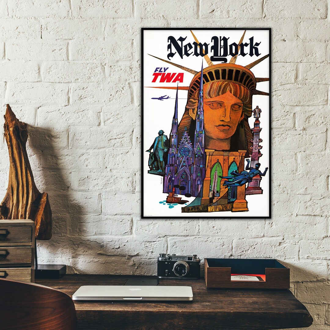 FLY TWA NEW YORK 壁掛けアート FLY TWA NEW YORK 壁掛けアート FLY TWA NEW YORK 壁掛けアート New