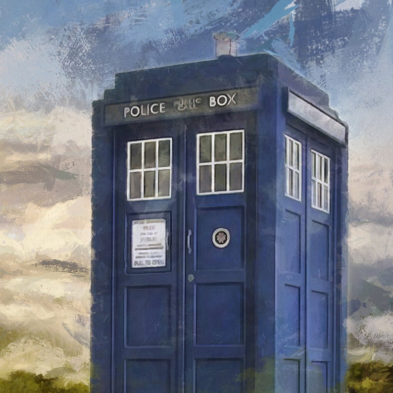 Doctor Who Poster Tardis. Time lord wall art poster. Original gift idea decoration Doctor Who image 2