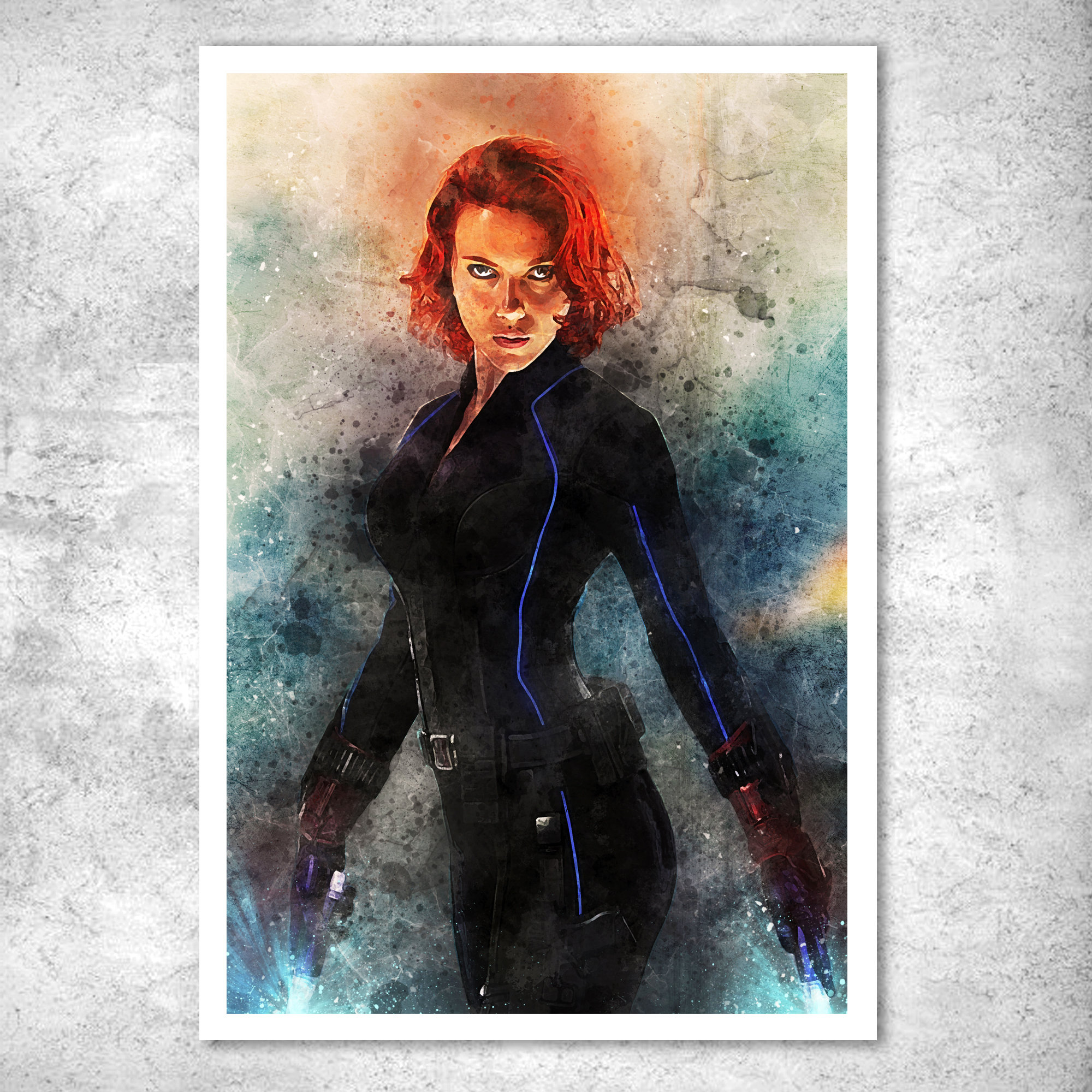 Black Widow Poster Avengers Natasha Romanoff and Captain - Etsy