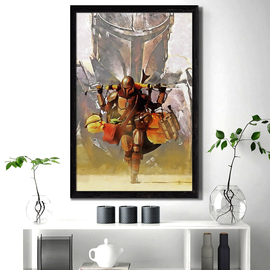 Mandalorian Poster the Mandalorian and Grogu . Poster Star Wars . Print ...