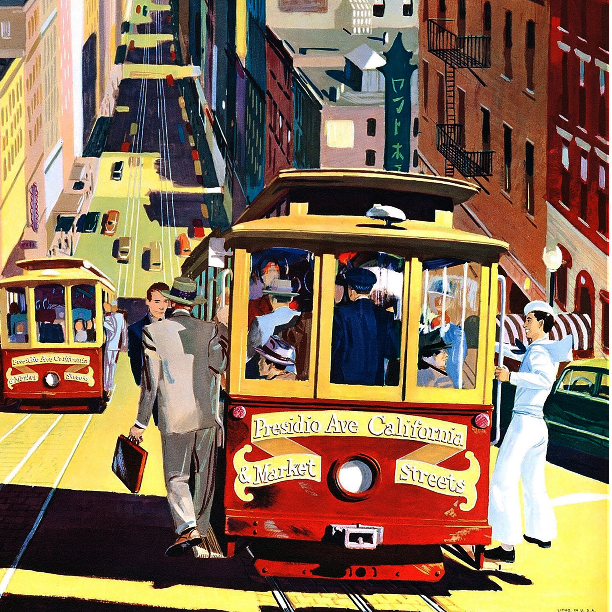 SanFrancisco poster vintage travel poster San Francisco print Etsy