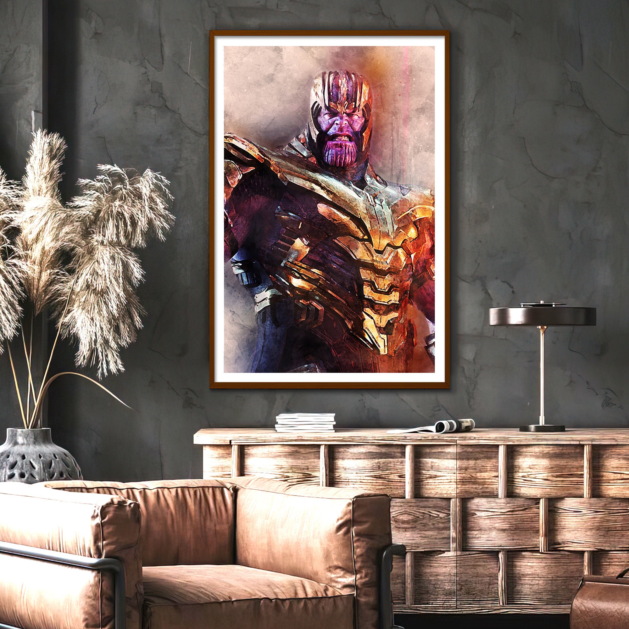 Thanos Poster Marvel Avengers Endgame. This Marvel Wall Art - Etsy