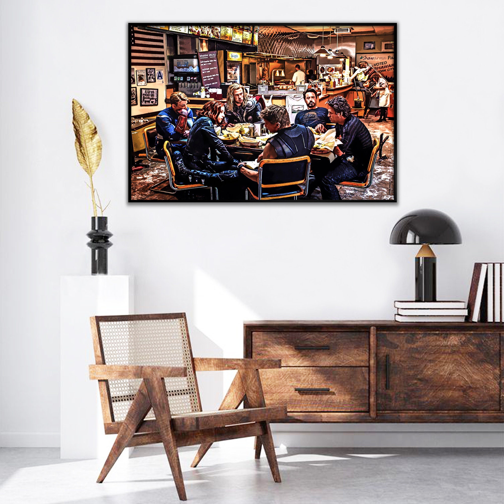 マーベル アベンジャーズ シャワルマ ポスター。マーベル ウォール