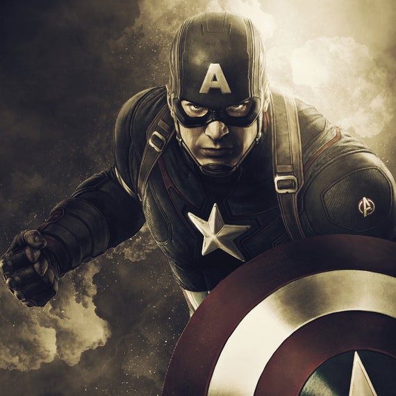 Captain America Poster Avengers by Steve Rogers. This Marvel and Chris  Evans Wall Art Will Make a Great Decoration and an Original Gift. -   Denmark