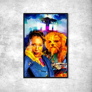 Doctor Who Poster Tardis. Poster Fugitive and Luparis. Time lord Doctor Who wall art . Doctor Who decoration gift idea