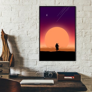 Mandalorian minimalist poster The Mandalorian. Star Wars poster minimalist poster. Star Wars poster. home decor wall art
