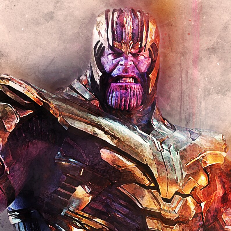 Thanos poster Avengers Endgame poster Marvel living room wall | Etsy