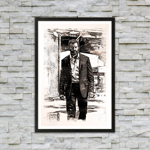 Logan Wolverine Black Logan Hugh Jackman Mcu Marvel Impression Poster De Wolverine Marvel Poster Logan Marvel Art Wolverine Art